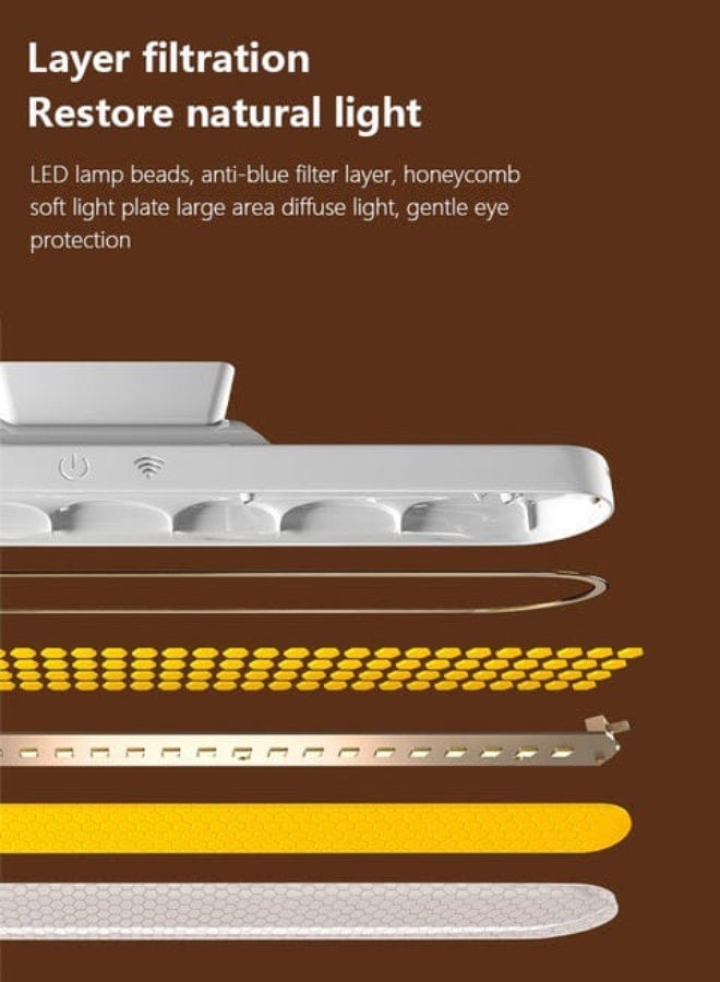 Spaceshoop Magnetic USB Powered LED Desk Lamp with Tri Color Lighting Modes Portable Rechargeable Light Bar for Workspace and Home - Image 4